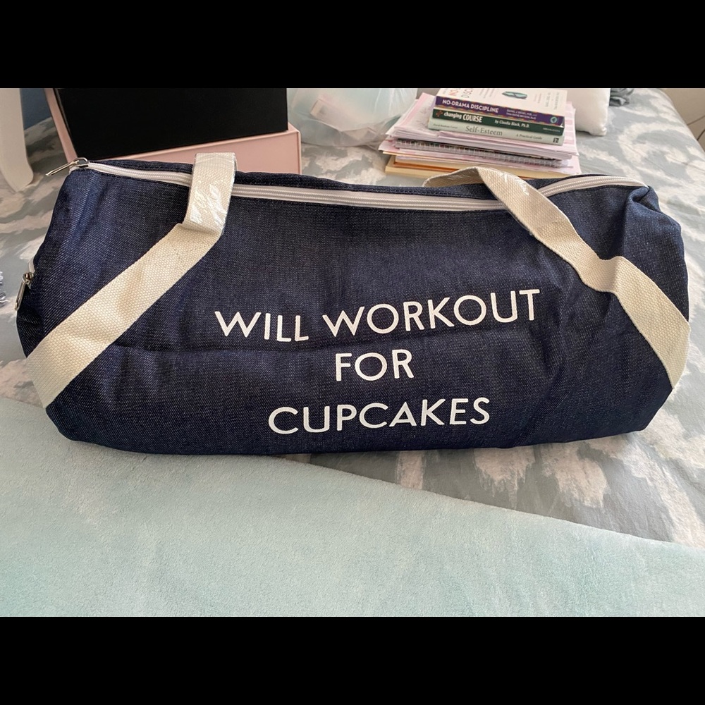 Brand New* Cute Chambray Denim Workout Bag